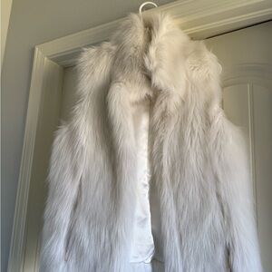 Calvin Klein White Faux fur Vest
